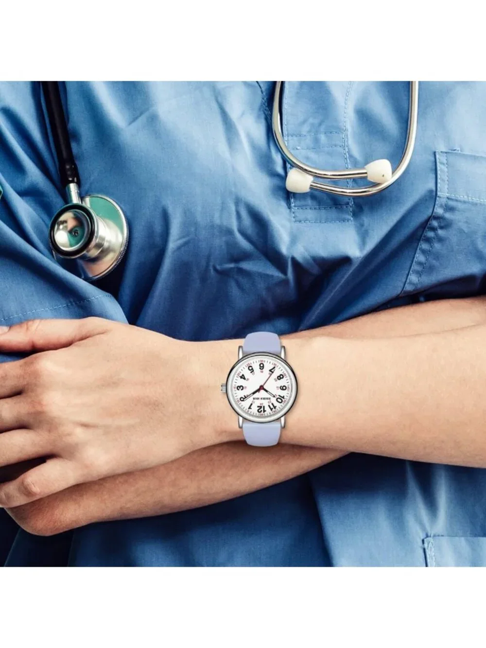 Waterproof Nurse Watch for Medical Professionals & Students - Luminous Easy Read